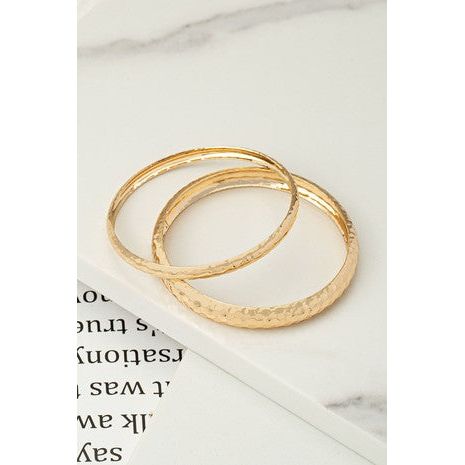 Bangle Bracelet Set | Gold
