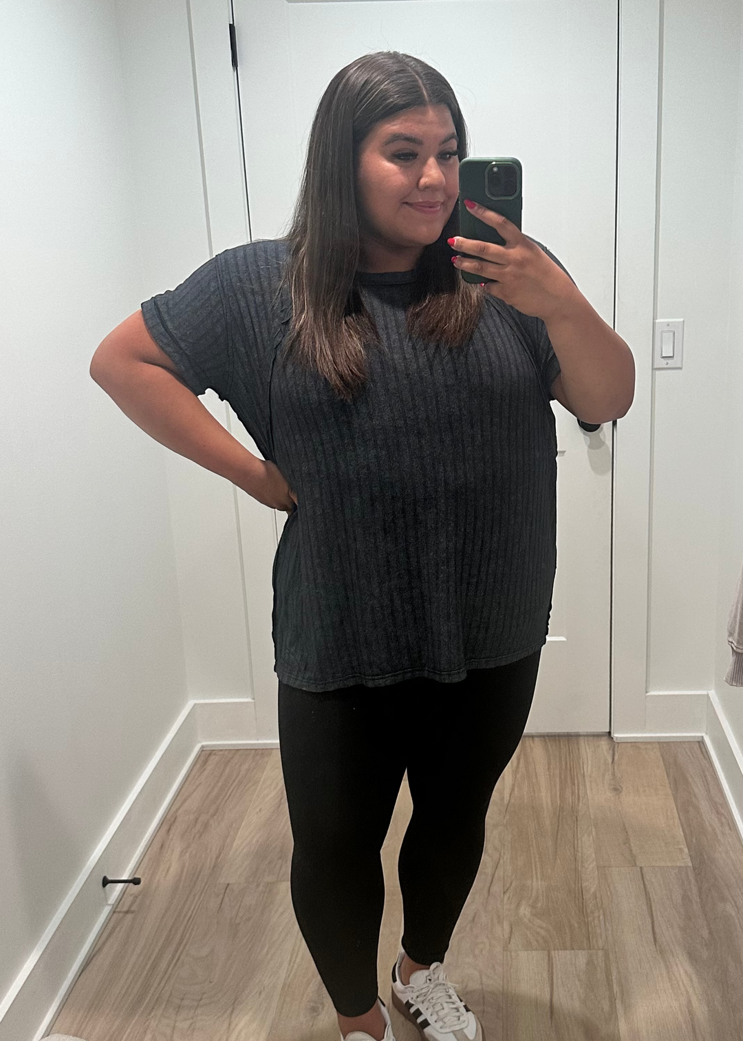 Paint It Black Ribbed Top | Curvy