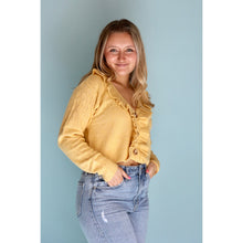 Load image into Gallery viewer, Mellow Yellow Cropped Sweater
