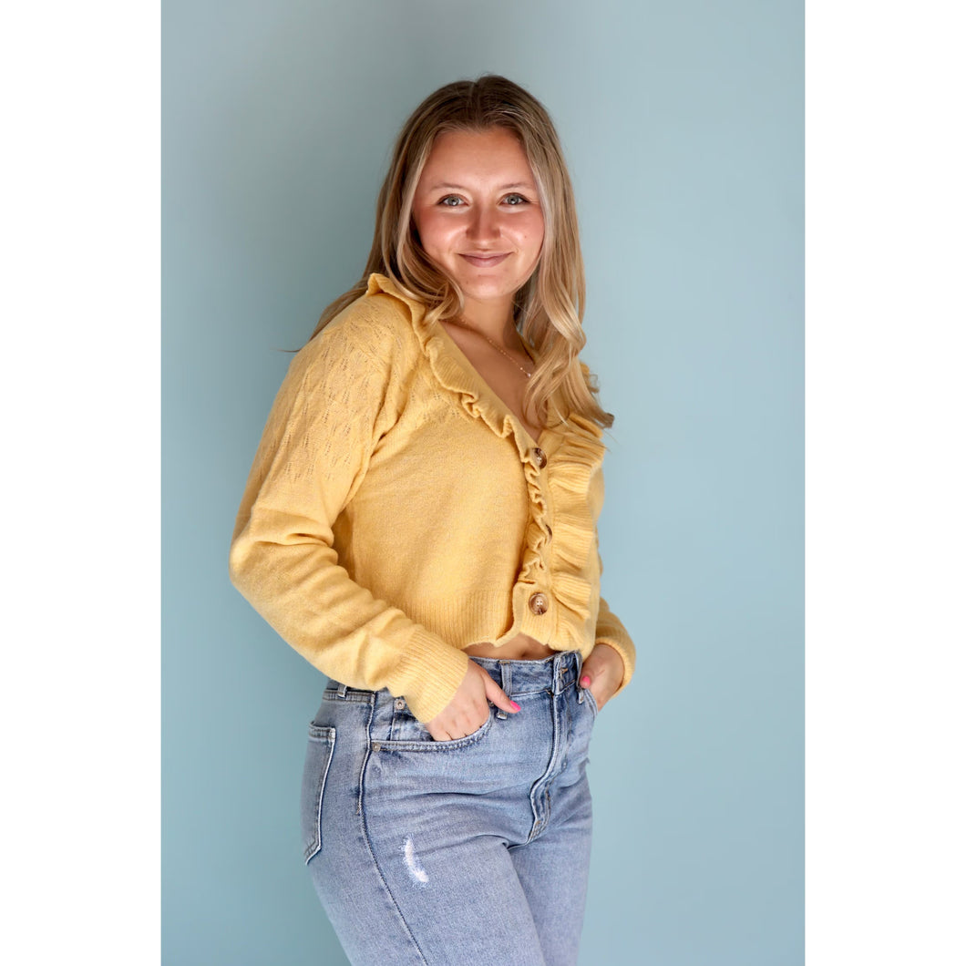Mellow Yellow Cropped Sweater