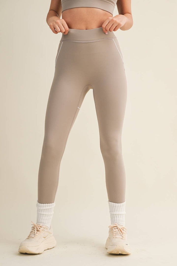 Align High Rise Contour Leggings | Pink + Taupe + Black