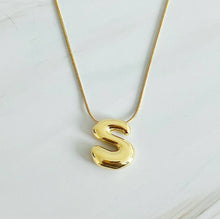 Load image into Gallery viewer, Bubble Letter Necklace | Gold
