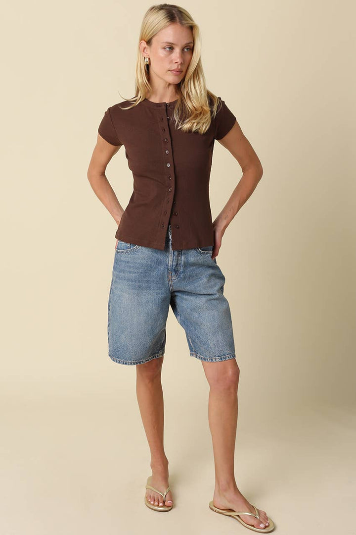 The Weekday Top | Brown