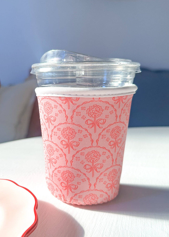 Pink Hydrangeas | Reusable Coffee Sleeve