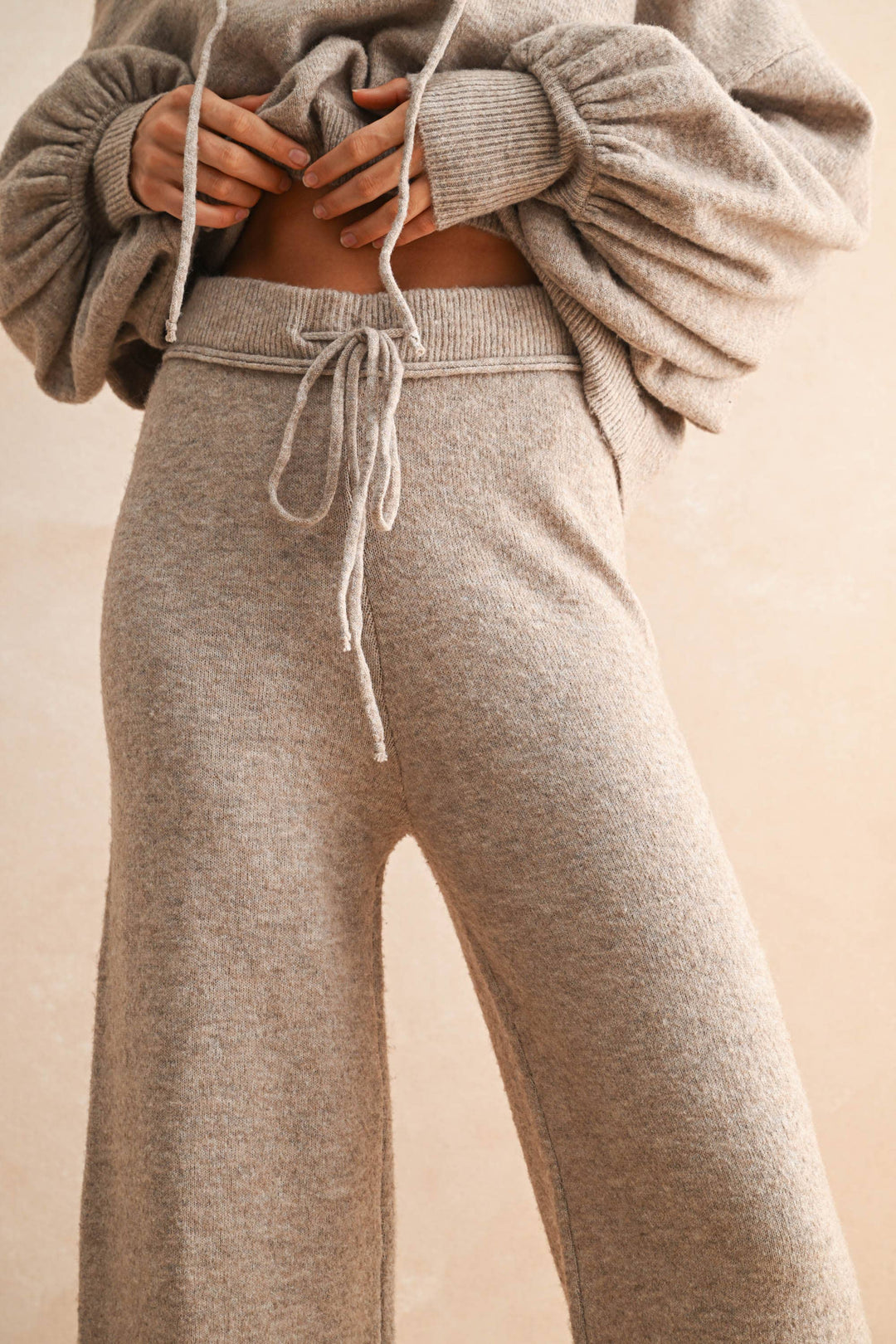 Day Off Ribbed Pants | Oatmeal + Grey