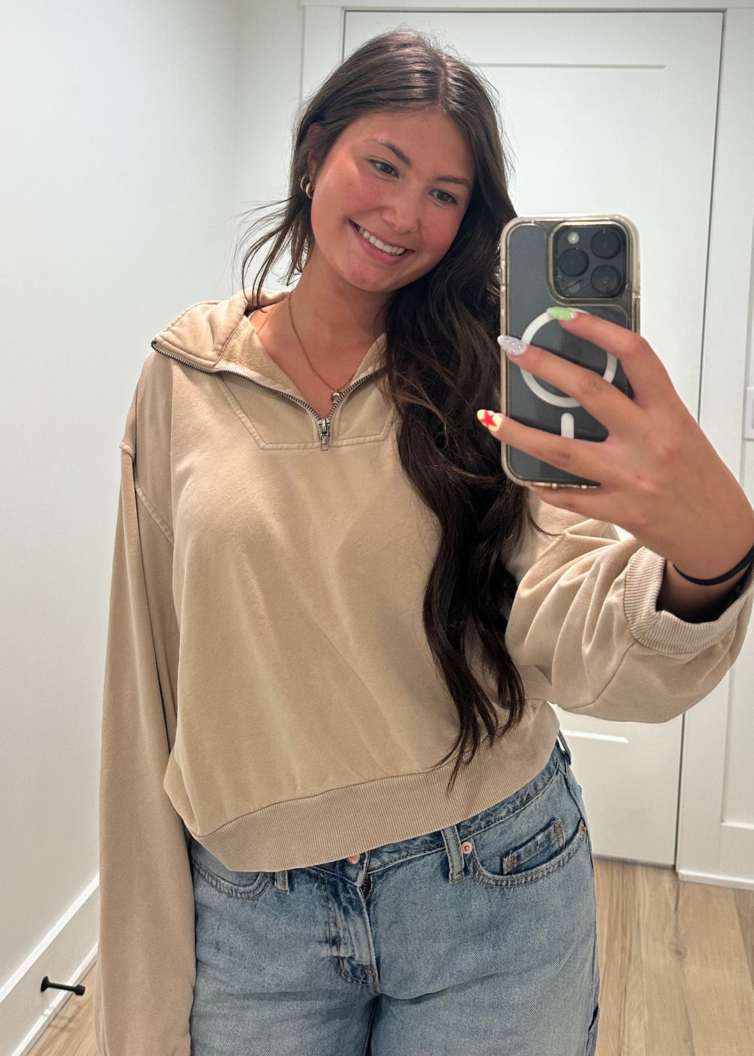 Half Zip Pullover | Taupe