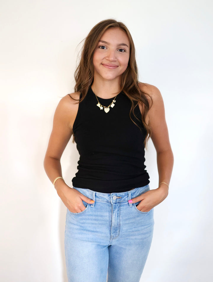 Happy Hour Tank Top | Black