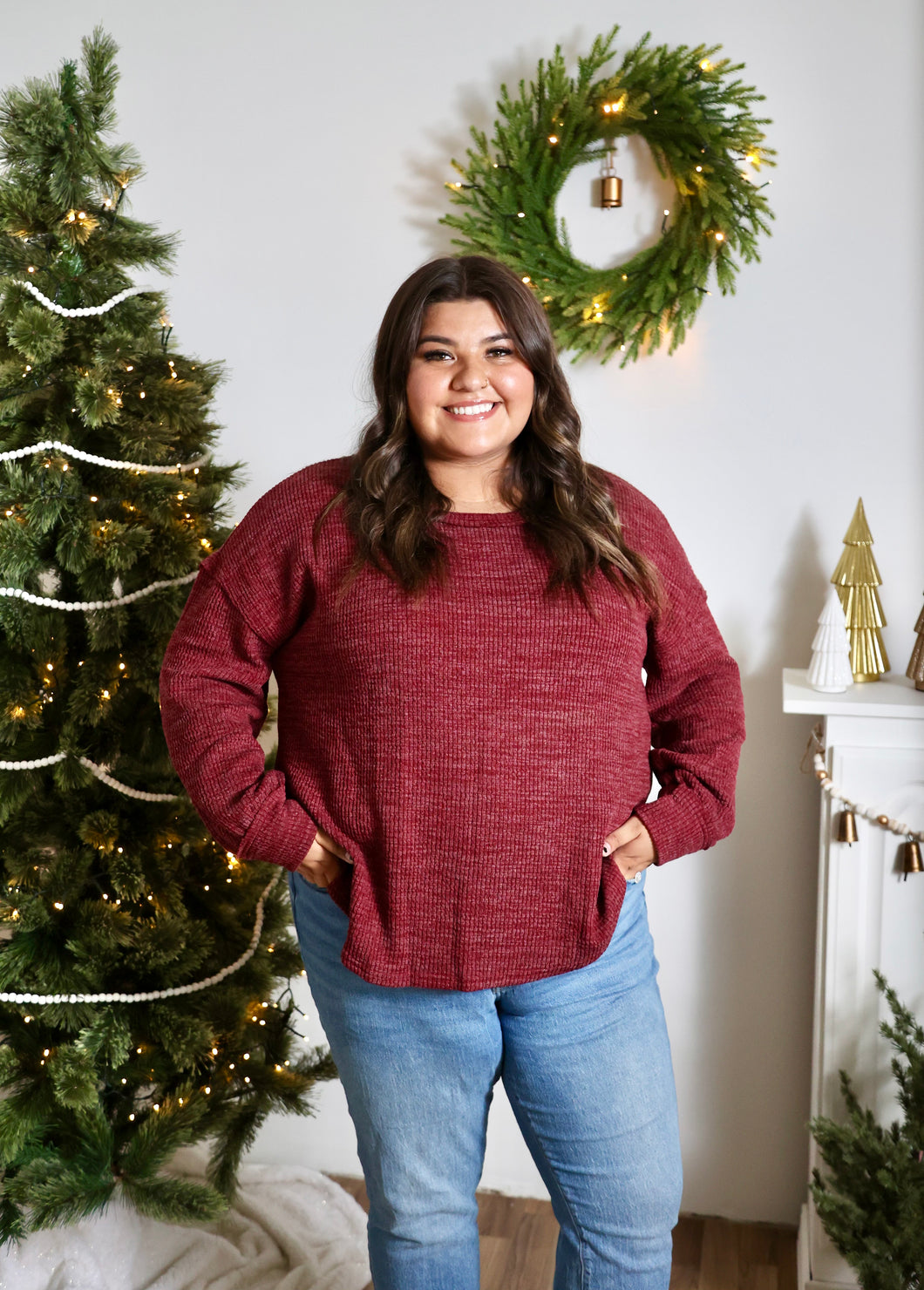 Grateful Sweater | Wine | Curvy