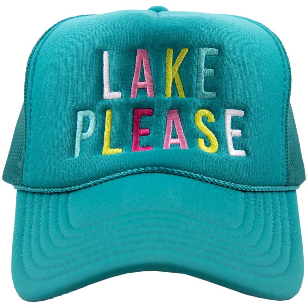 Lake Please Trucker Hat | Teal