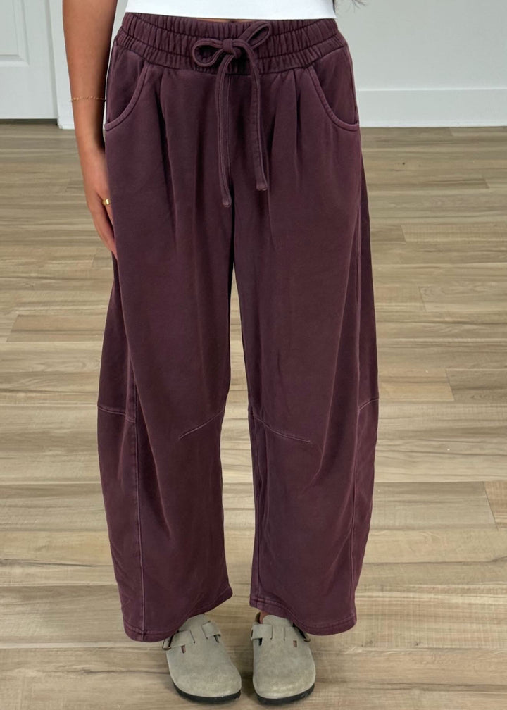 Maroon Barrel Sweatpants