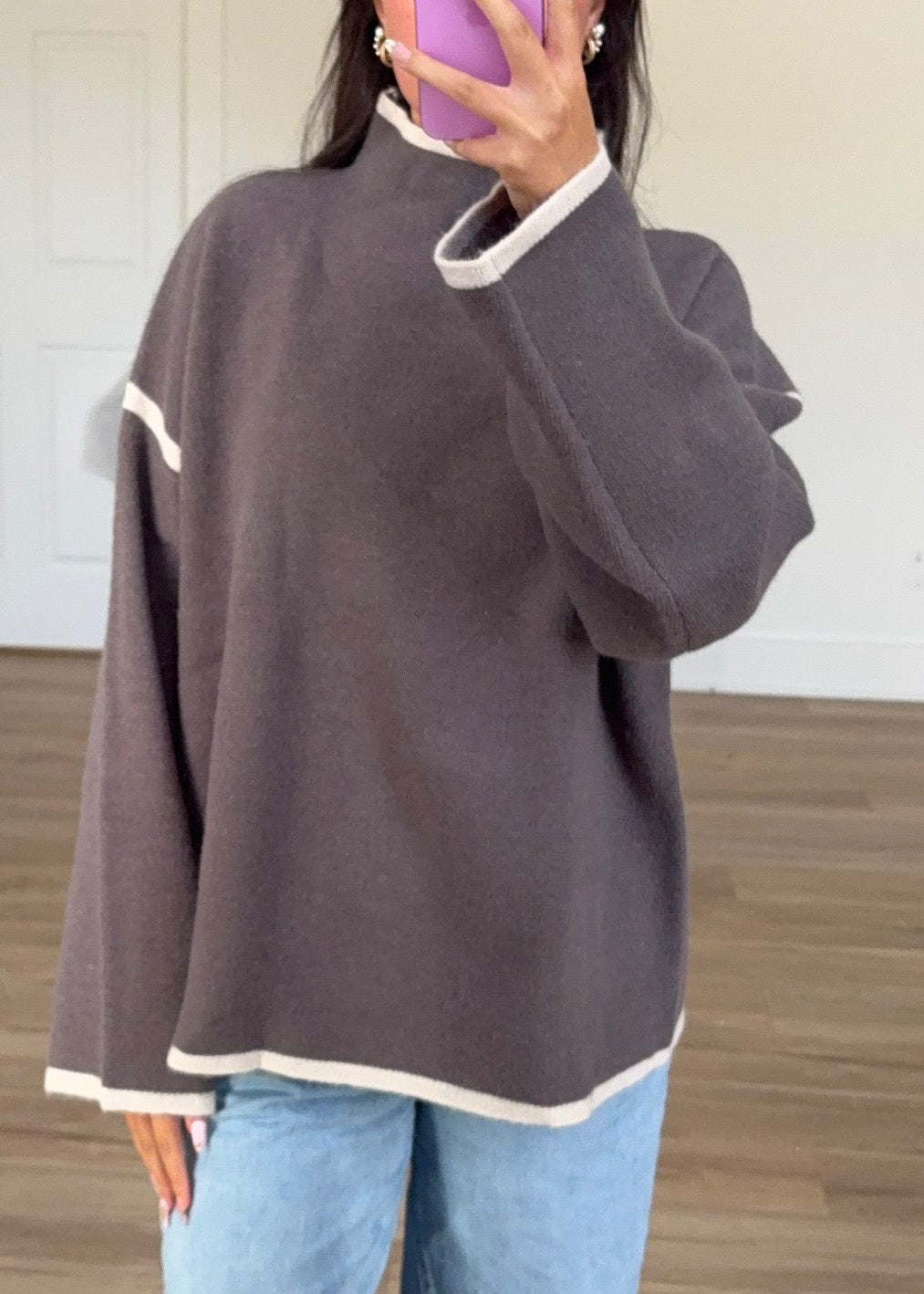 Stone Mock Neck Sweater
