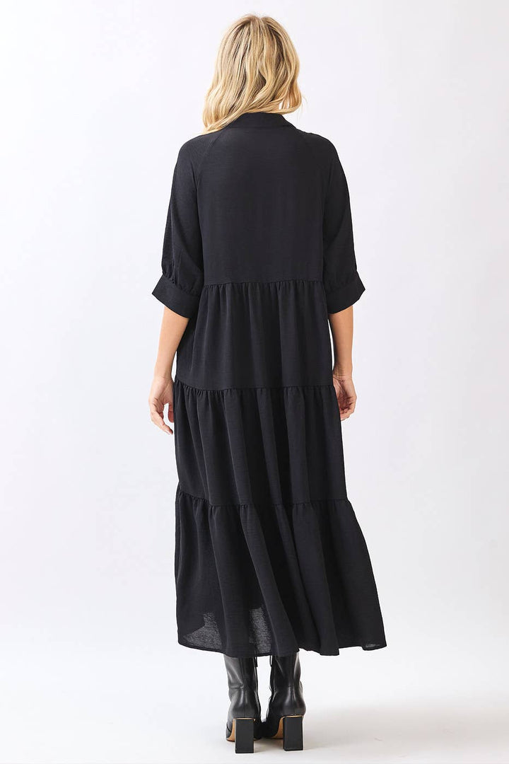 Willow Maxi Dress | Black + Wine