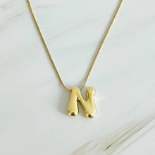 Load image into Gallery viewer, Bubble Letter Necklace | Gold
