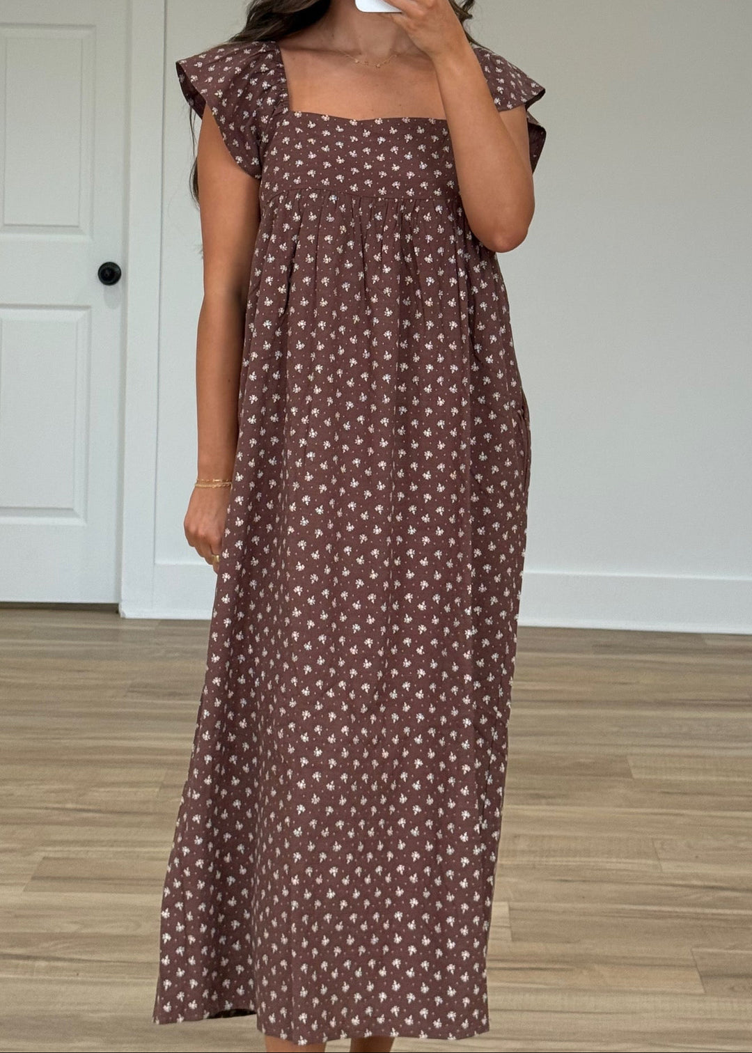 Chestnut Charm Midi Dress