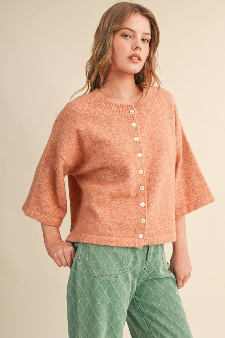 Autumn Skies Sweater | Rust + Teal