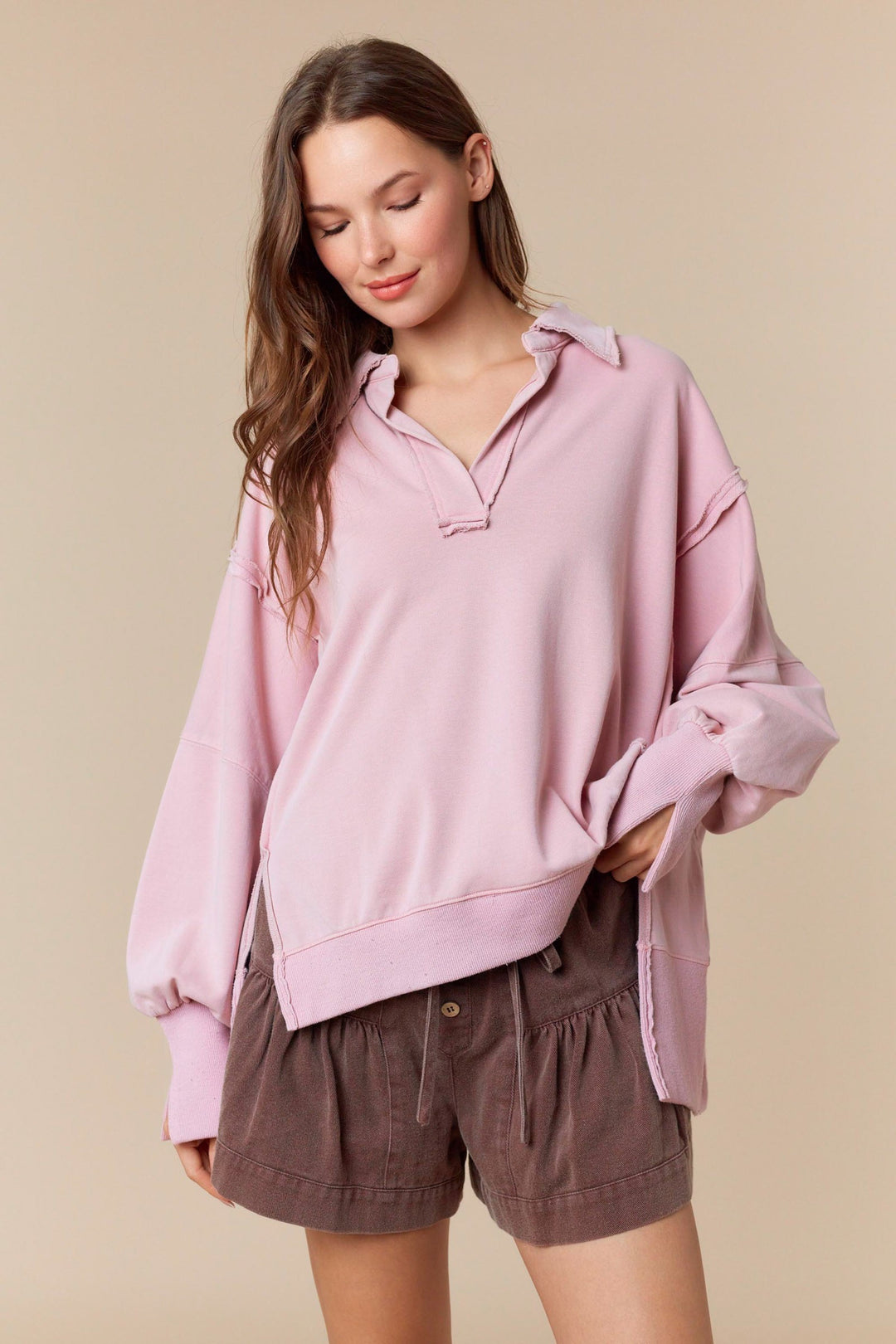 Off-Duty Top | Green + Pink