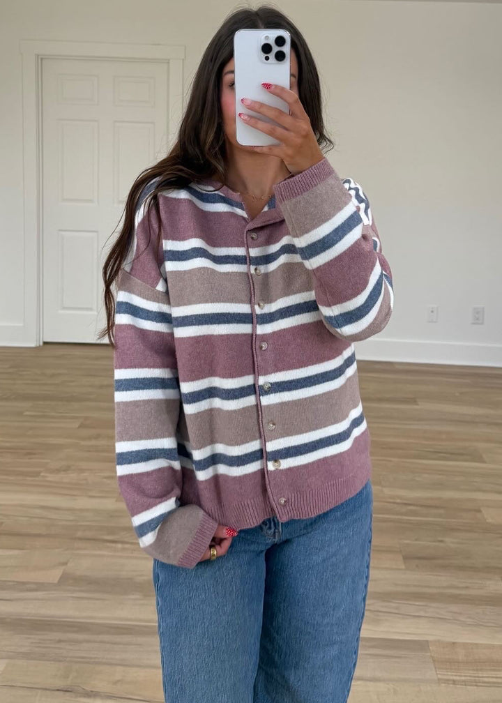 Mauve Muse Sweater Cardigan