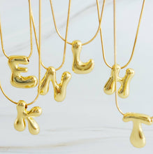 Load image into Gallery viewer, Bubble Letter Necklace | Gold
