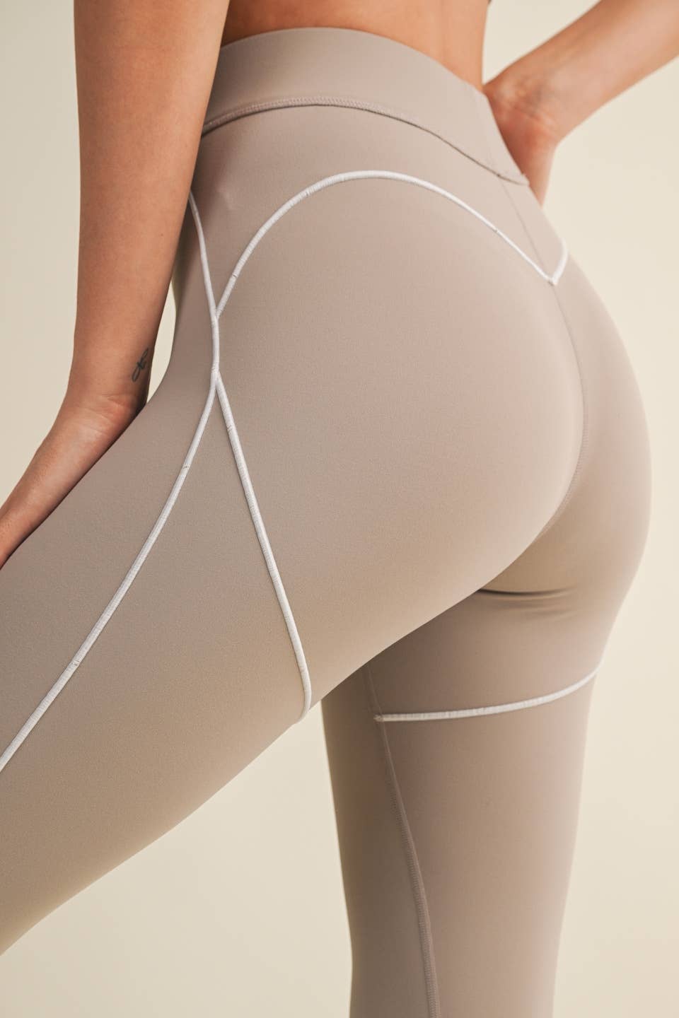 Align High Rise Contour Leggings | Pink + Taupe + Black