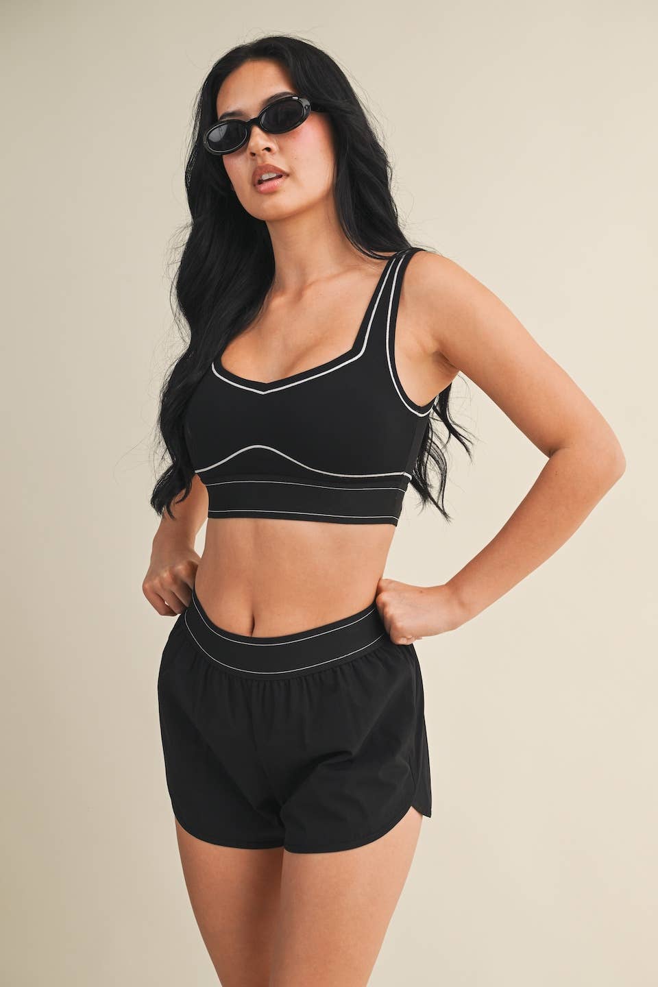 Align Sports Bra | Taupe, Pink, + Black