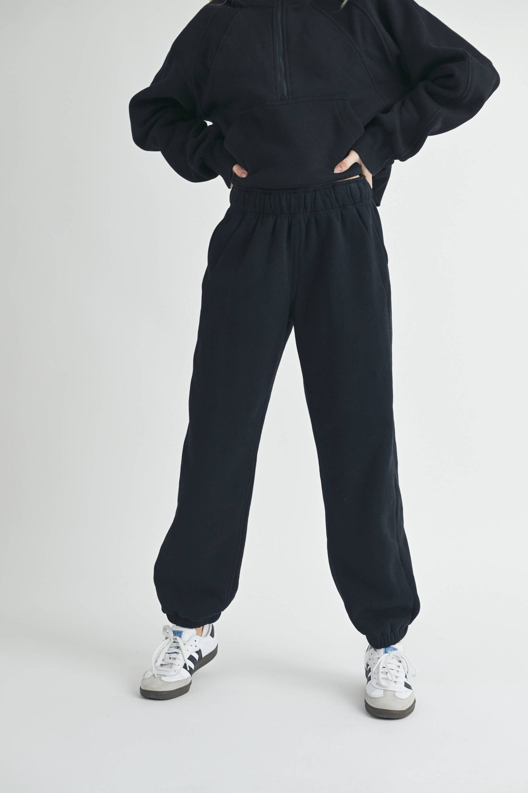 You're Invited Relaxed Joggers | Heather Grey + Black