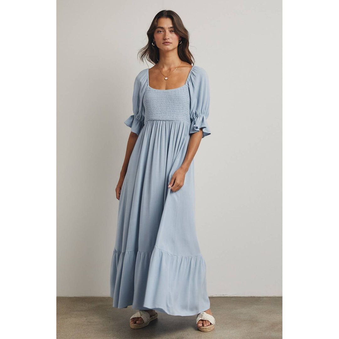 Sunday Stroll Maxi Dress | Sage + Blue | Restock