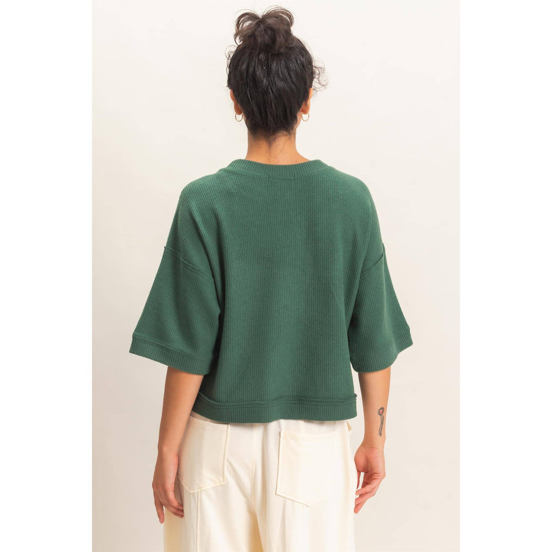 Witten Button-Down Top | Black, Cream, Cherry, Green