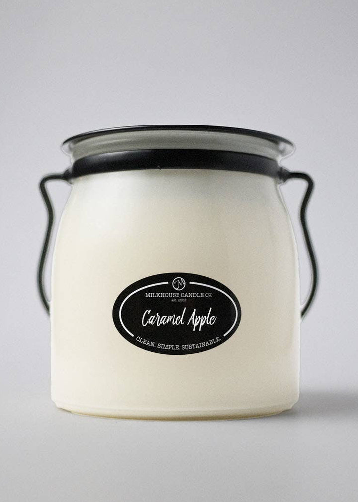 16 oz Butter Jar Candle: Caramel Apple