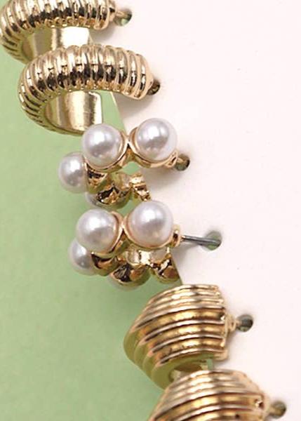 Pearl Hoop Huggie Trio