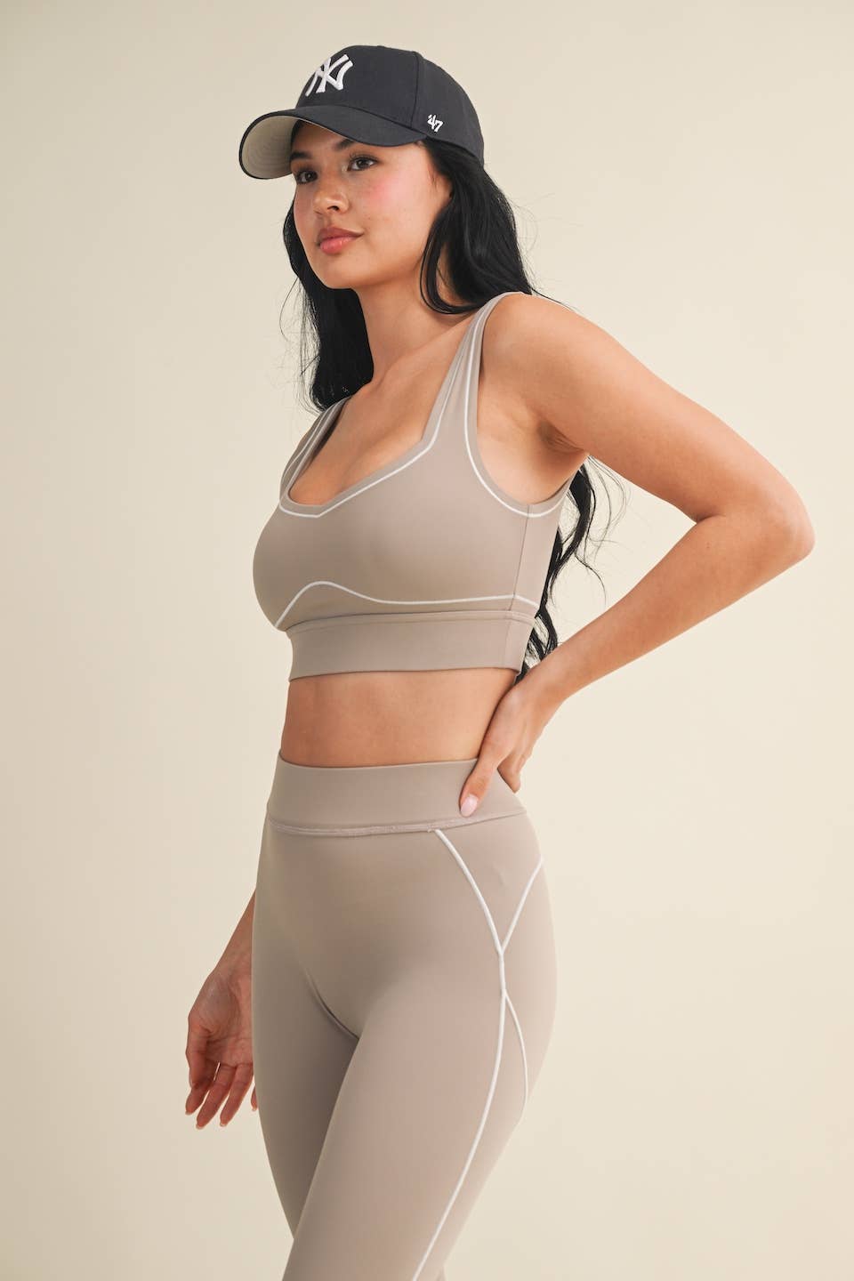 Align Sports Bra | Taupe, Pink, + Black