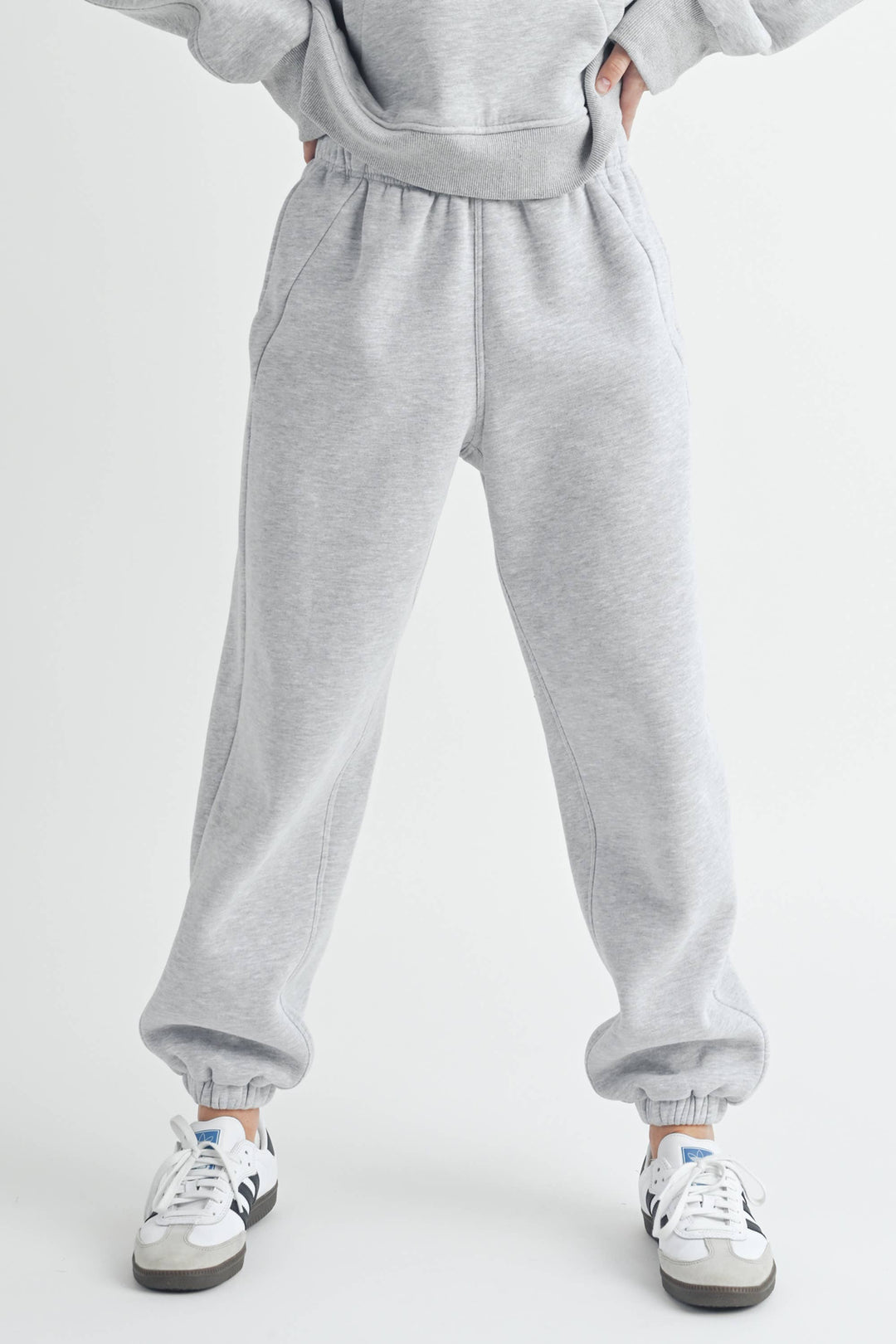 You're Invited Relaxed Joggers | Heather Grey + Black