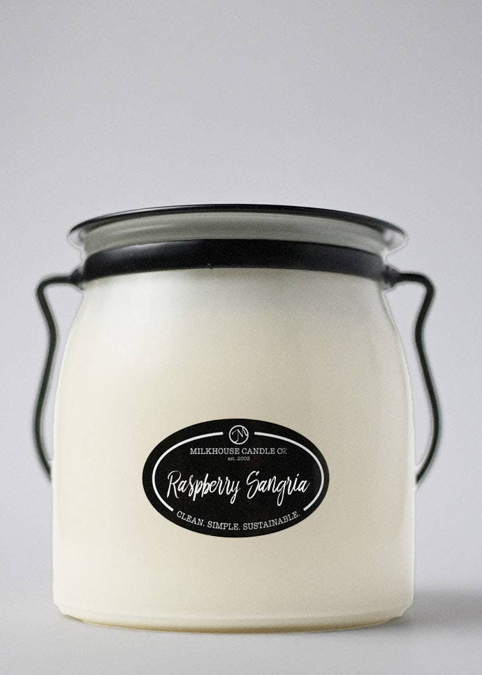 16 oz Butter Jar Candle: Raspberry Sangria