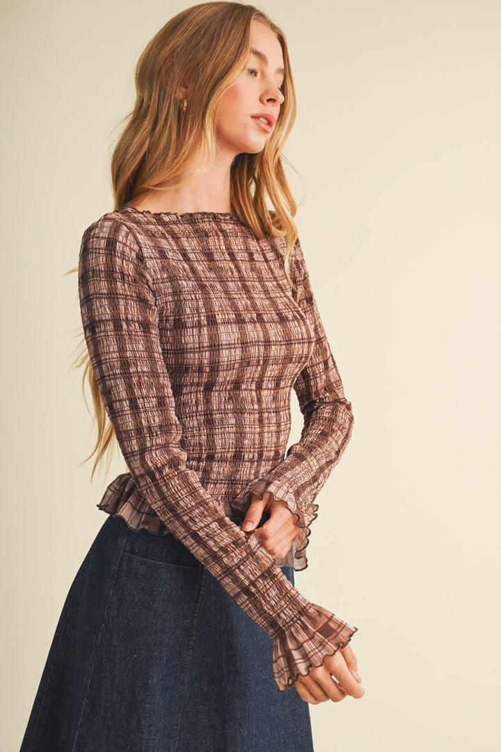 Presley Plaid Top