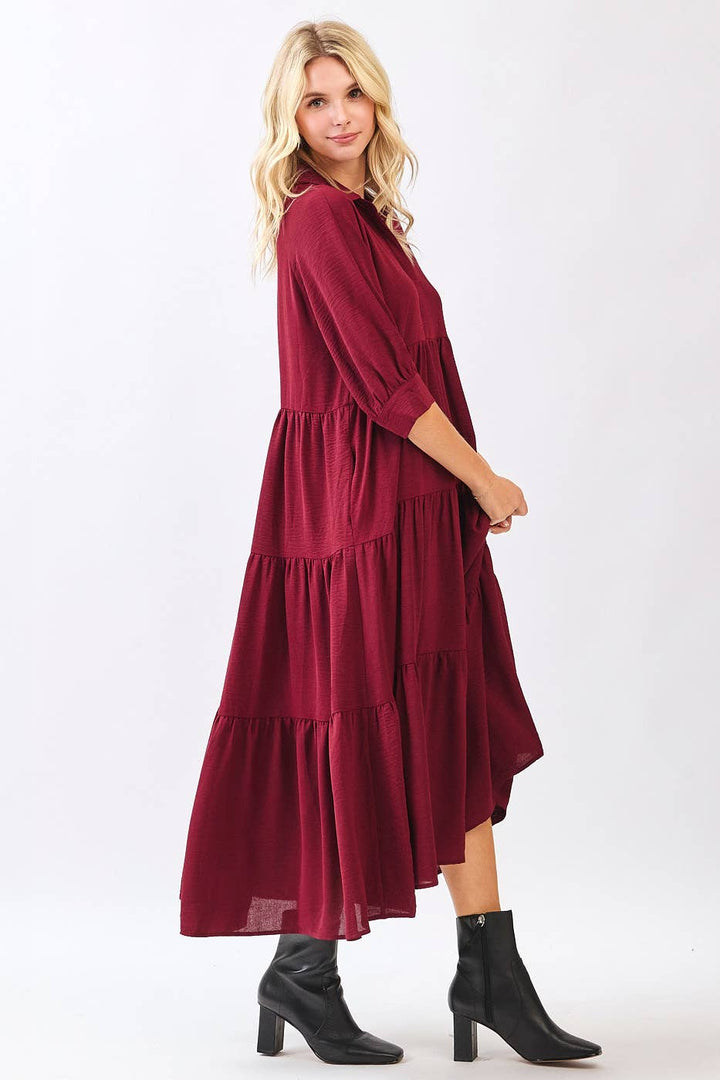 Willow Maxi Dress | Black + Wine