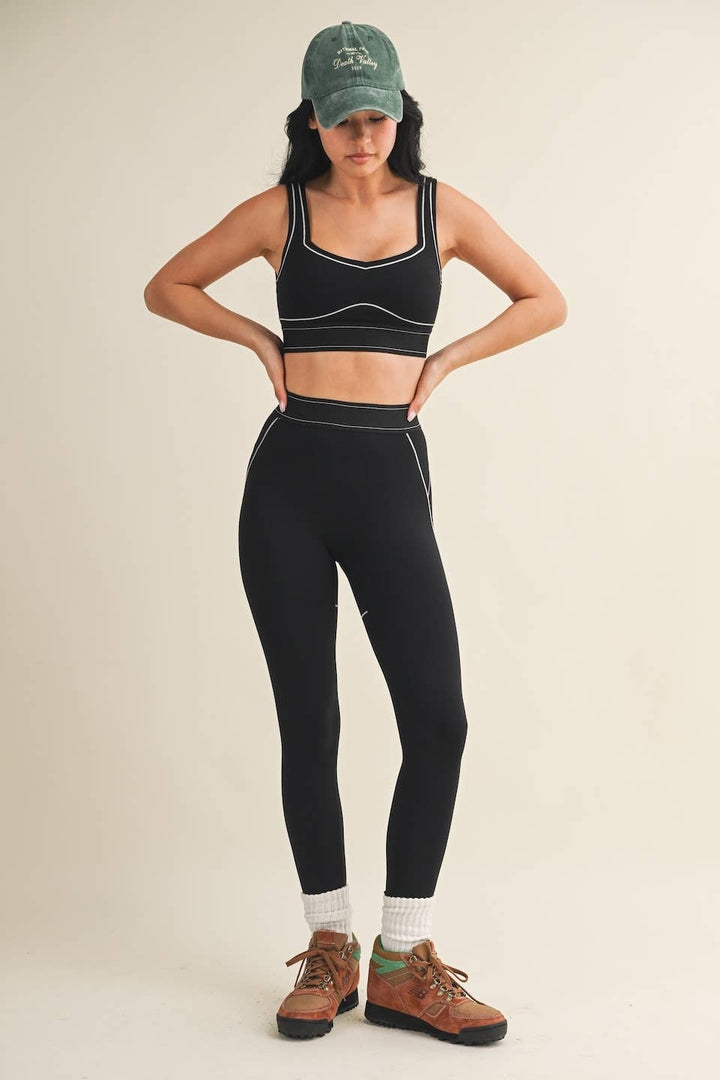 Align High Rise Contour Leggings | Pink + Taupe + Black