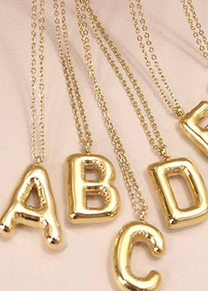 Bubble Initial Necklace