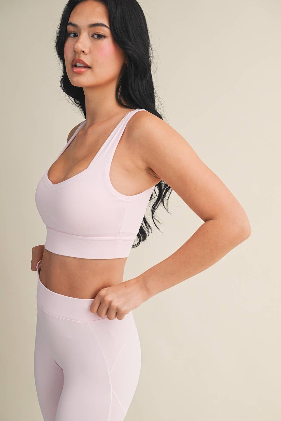 Align Sports Bra | Taupe, Pink, + Black