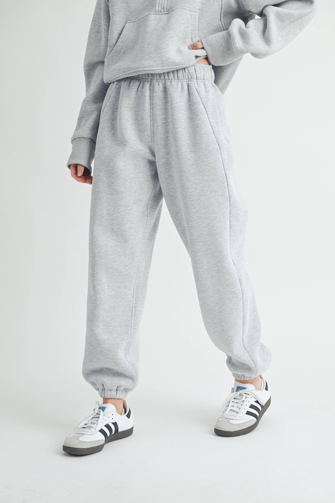 You're Invited Relaxed Joggers | Heather Grey + Black