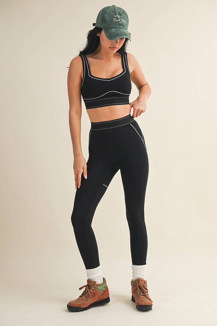 Align High Rise Contour Leggings | Pink + Taupe + Black