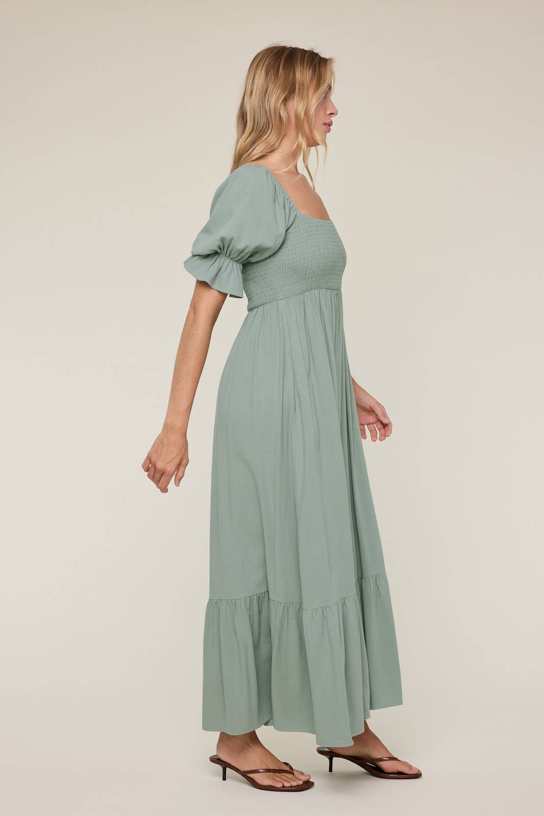 Sunday Stroll Maxi Dress | Sage + Blue | Restock