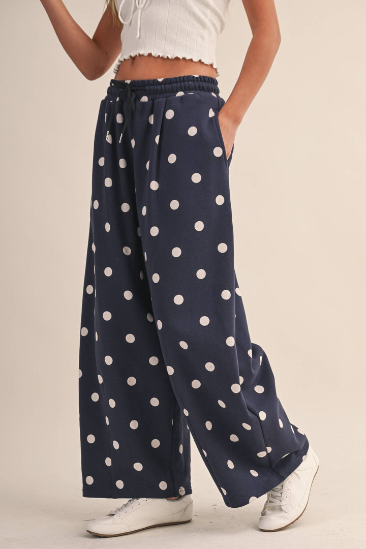 The Navy Spot Barrel Sweatpants
