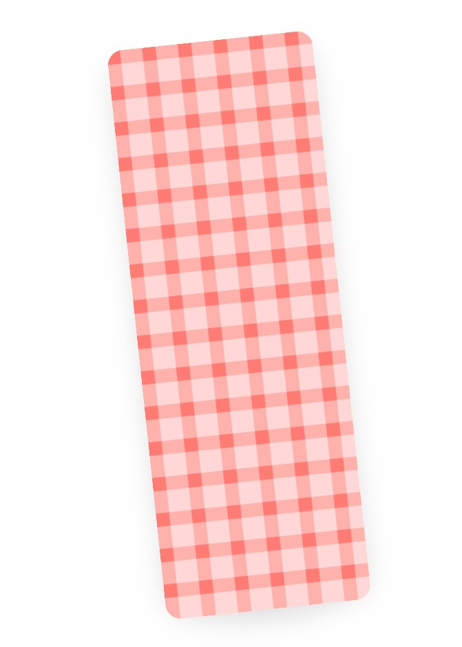 Pink Gingham | Bookmark
