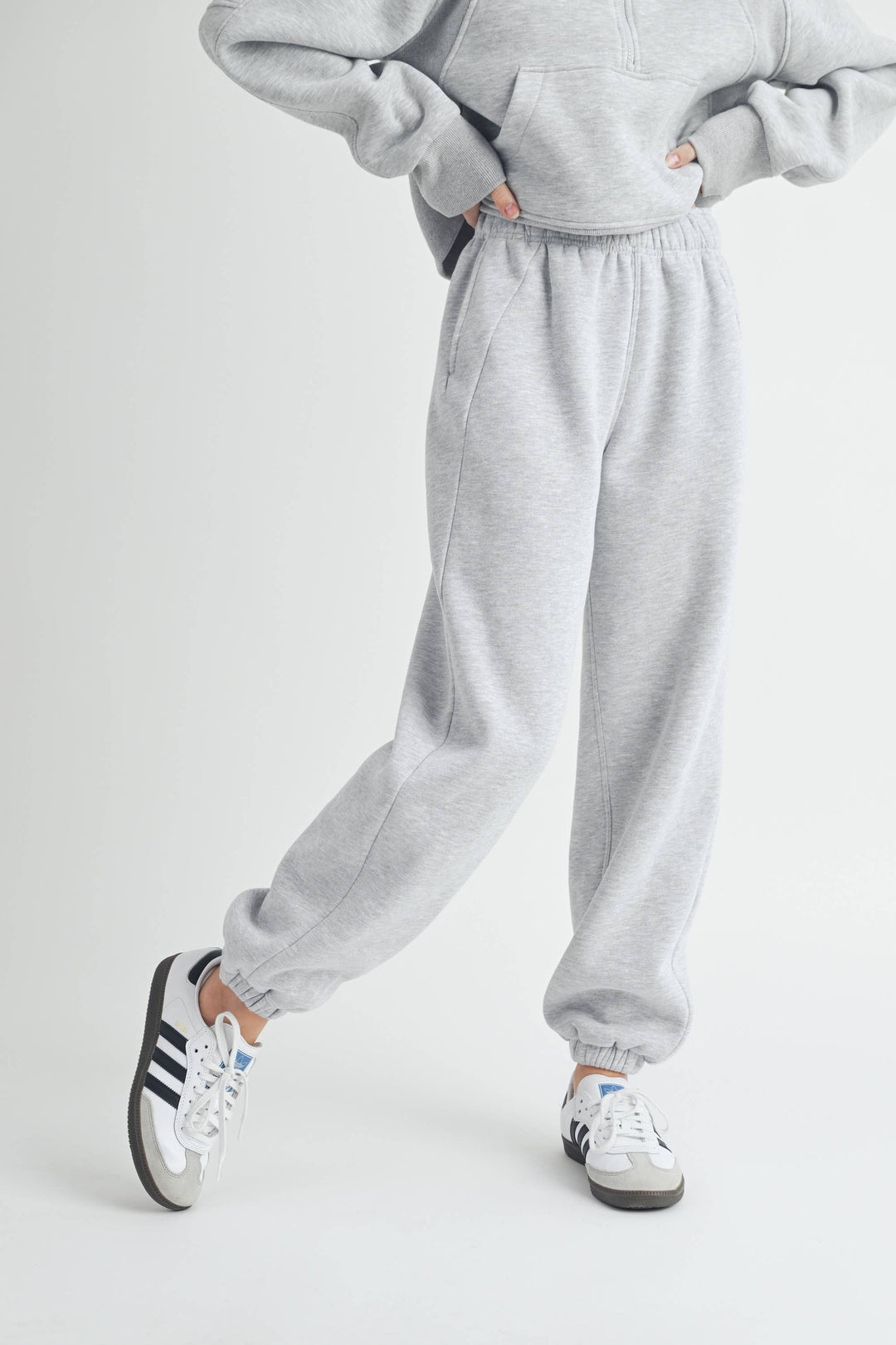 You're Invited Relaxed Joggers | Heather Grey + Black