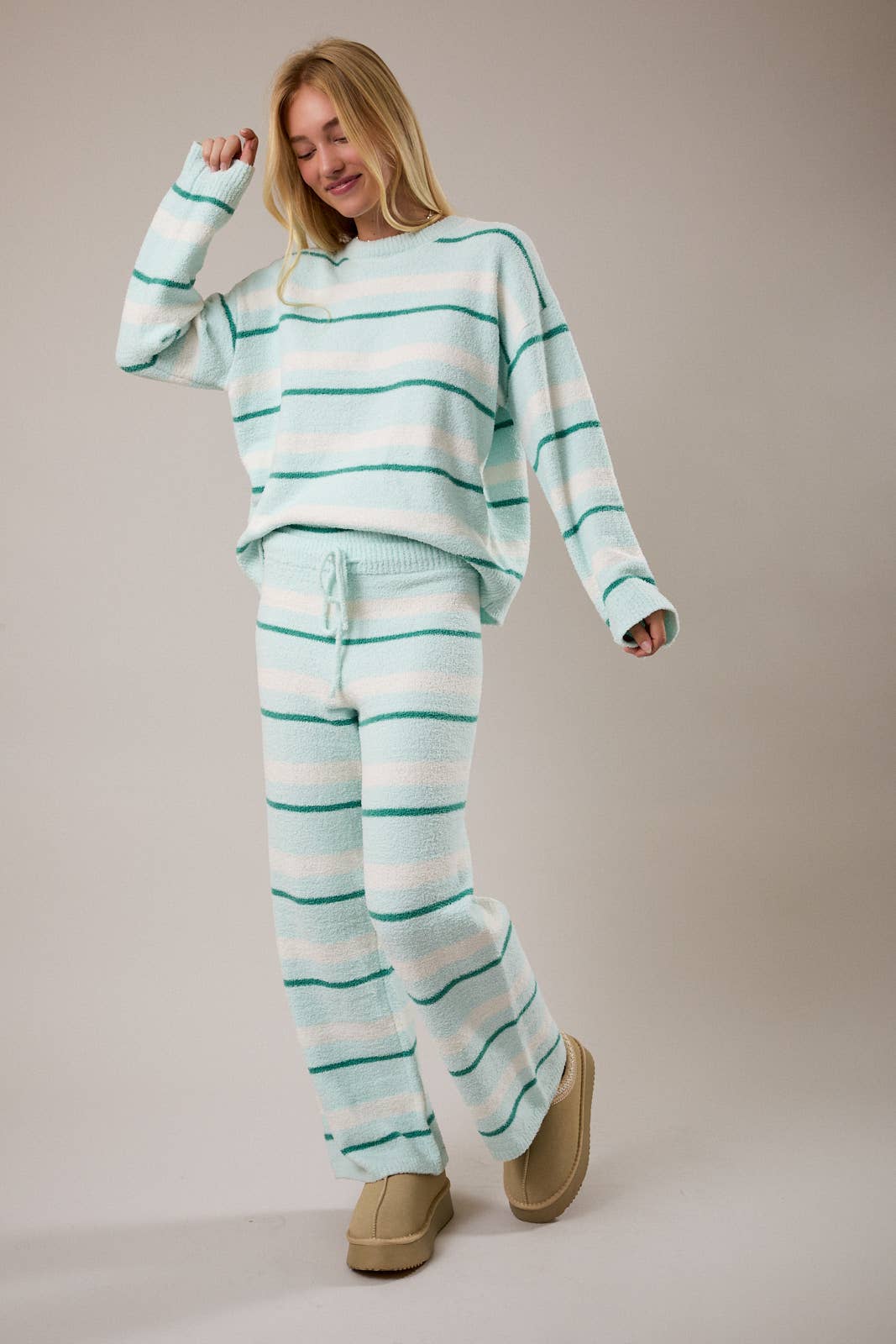 Stay Awhile Stripe Set | Mint + Pink
