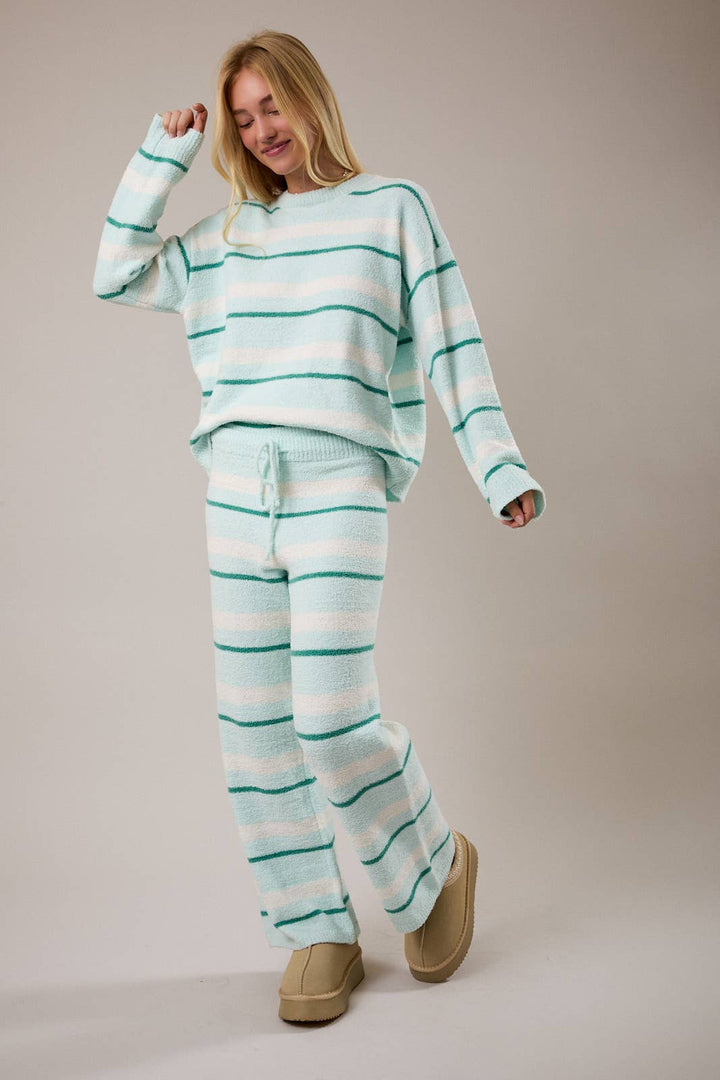 Stay Awhile Stripe Set | Mint + Pink