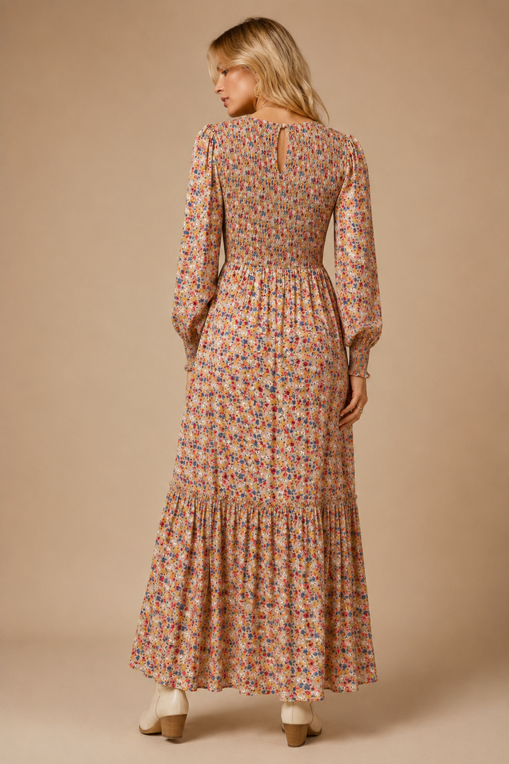 Wildflower Harvest Smocked Maxi Dress | Plus Available