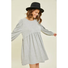 Load image into Gallery viewer, Sincerely Yours Babydoll Dress | Heather Grey
