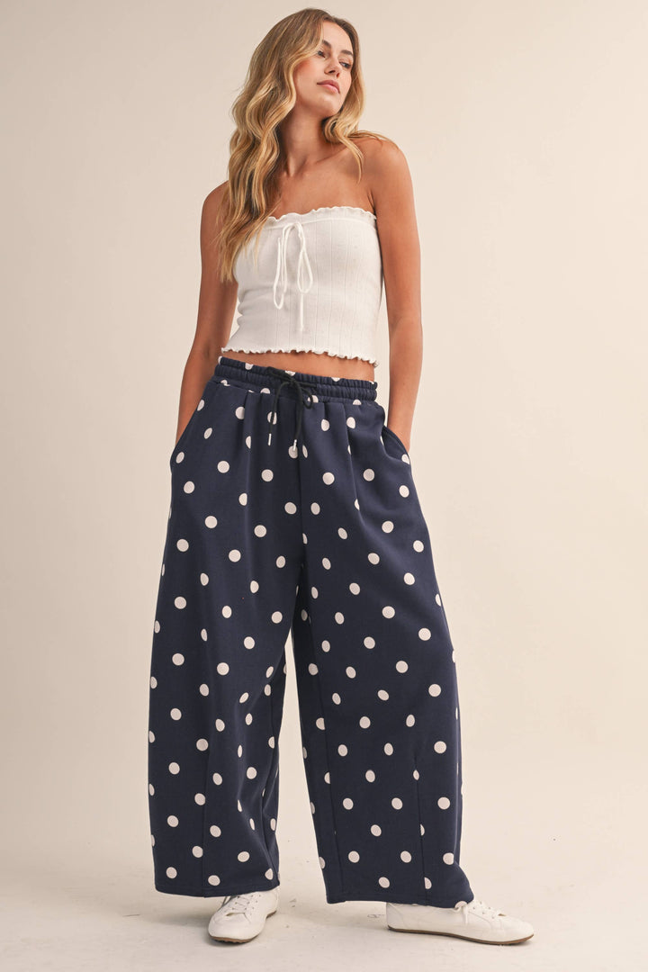The Navy Spot Barrel Sweatpants