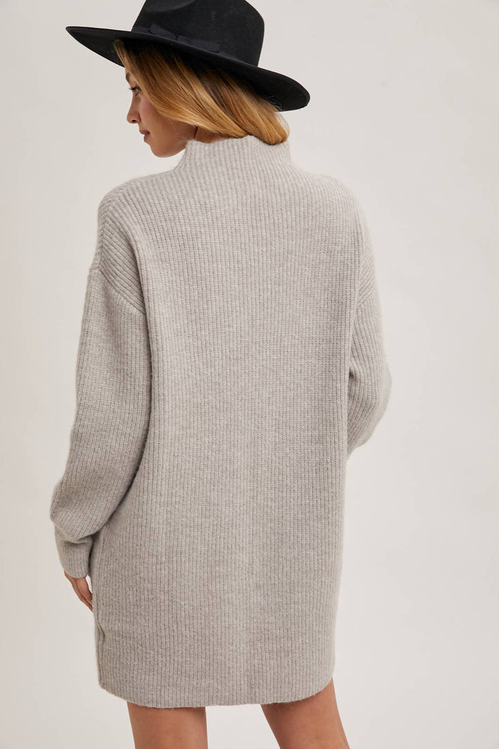 On Repeat Mock Neck Sweater Dress | Birch + Black