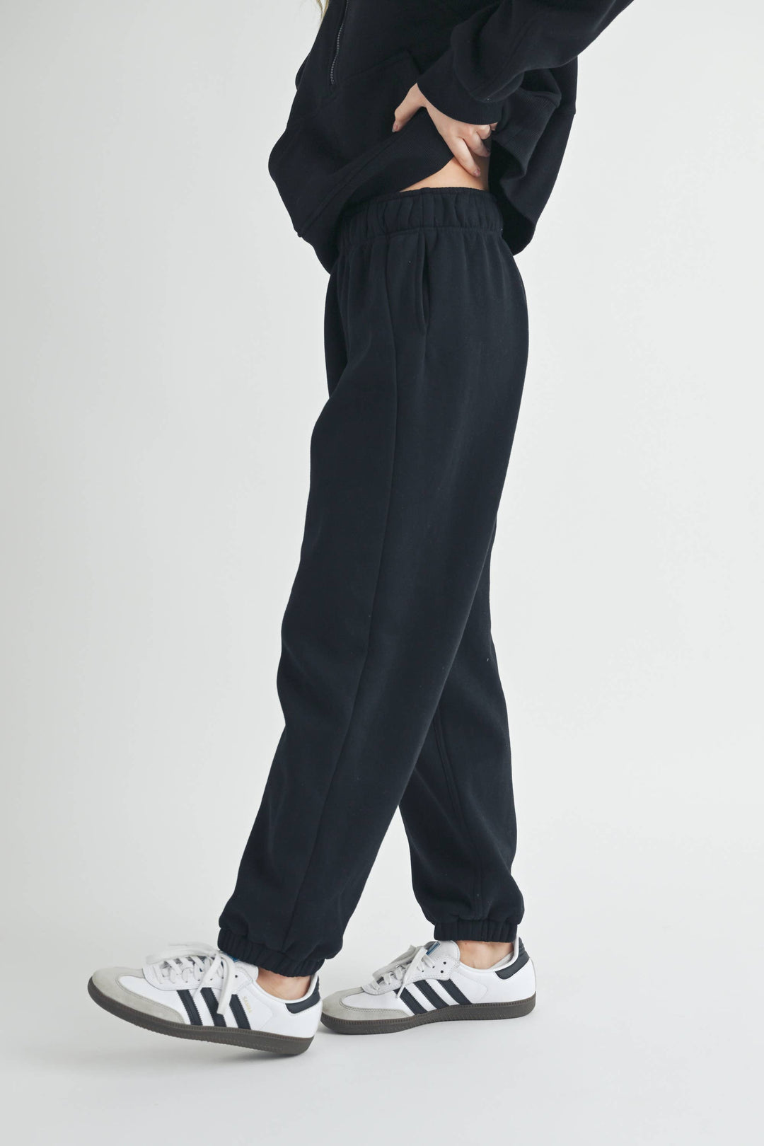 You're Invited Relaxed Joggers | Heather Grey + Black